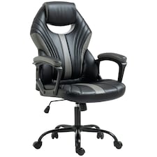 Vinsetto Racing Gaming Chair Gamer Chair with Armrests Swivel Wheels, Black