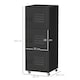 image 4 of HOMCOM Rolling Storage Cabinet 3-Tier Mobile File Cabinet with Wheels & Metal Doors for Home Office, Living Room, Black