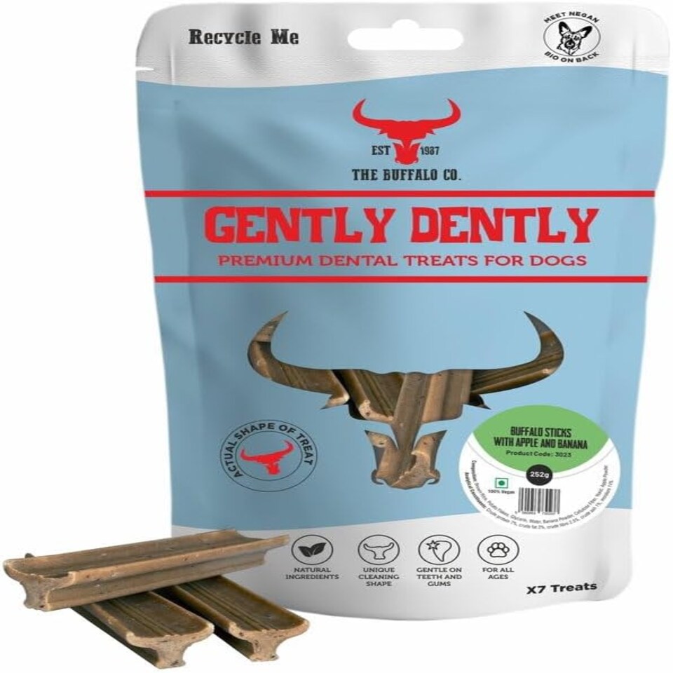 Buffalo Buffalo Dental Adult Treat Dog Food pet food packaging