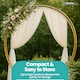 image 9 of Dual Circle Arch Stand Party Background Decoration, Garden Arbors - 260x220cm