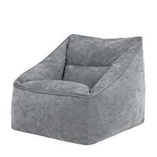 icon Natalia Chenille Adults Bean Bag Armchair, Ready Filled Large Beanbag Grey Grey