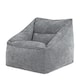 image 1 of icon Natalia Chenille Adults Bean Bag Armchair, Ready Filled Large Beanbag Grey Grey
