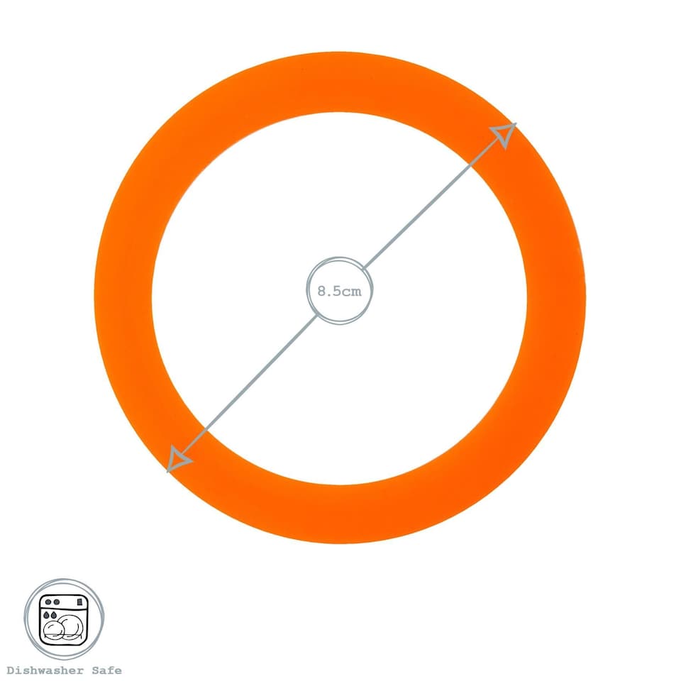 image 1 of Argon Tableware Glass Storage Jar Seals - Medium - Black - Pack of 6