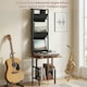 image 5 of HOMCOM Vinyl Record Player Stand with Oxford Pockets Rustic Brown and Black | Brown | Rustic Brown and Black | 50 x 48.5 x 144 cm