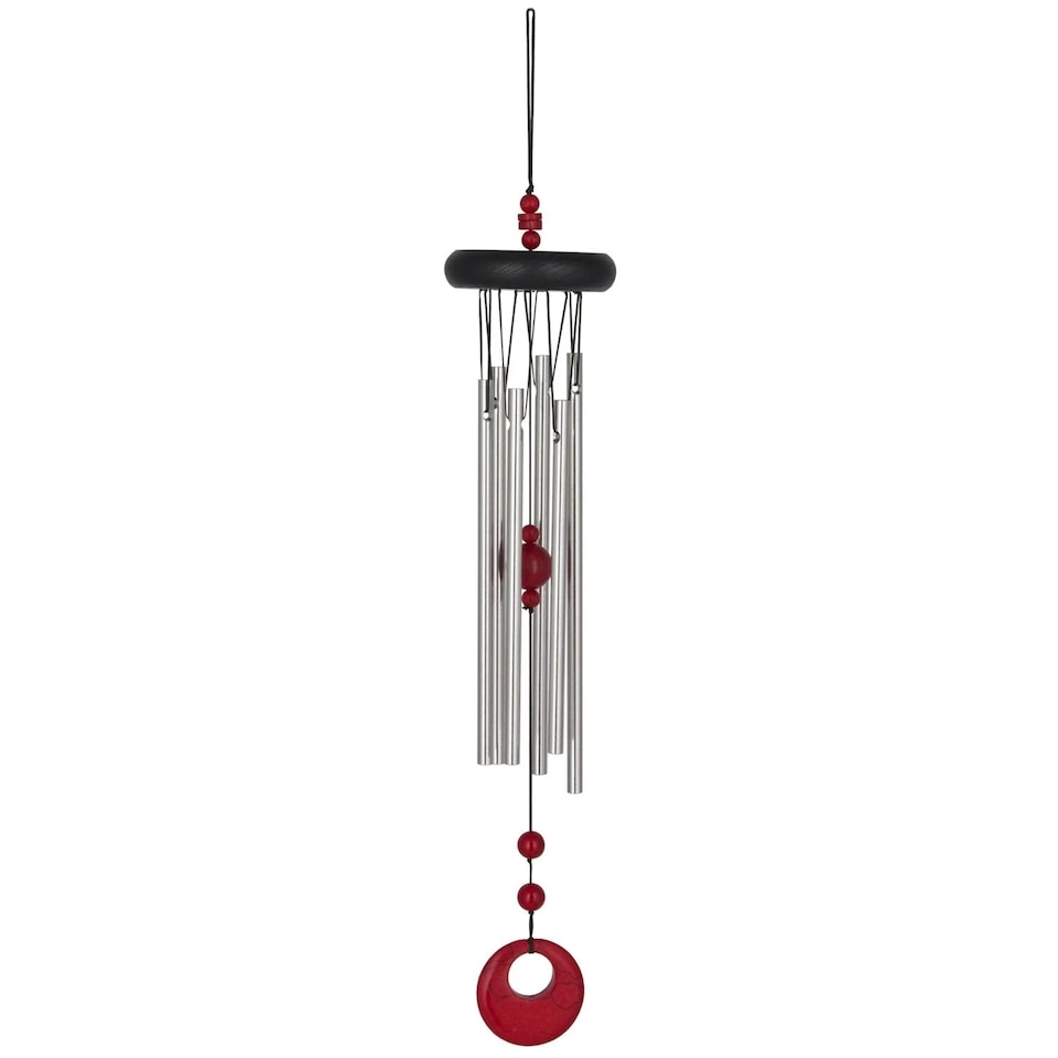 image 1 of Woodstock Outdoor Chakra Wind Chime - Red Coral