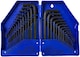 image 2 of Goodyear 30 pc Metric & Imperial Hex Allen Key Long Set Kit Allan Alan Alen | Blue
