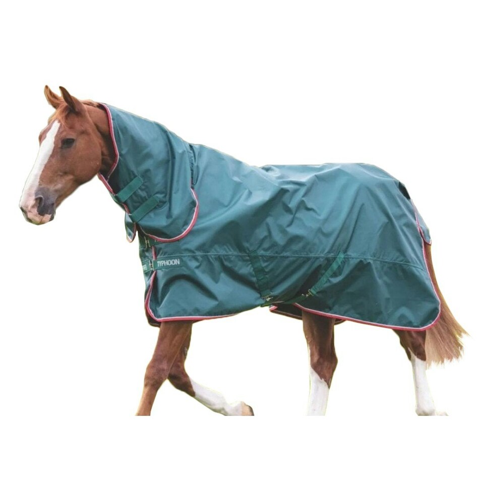 Shires Typhoon Lite Combo Neck Horse Combo Turnout Rug - Green - 51in