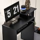 image 9 of HOMCOM Computer Desk with Sliding Keyboard Tray Storage Drawer Shelf Home Office Workstation Black