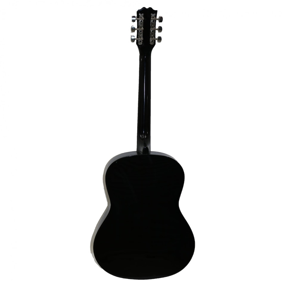 image 1 of Black 39 Inch Full Size 6 String Steel Strung Acoustic Guitar | Black