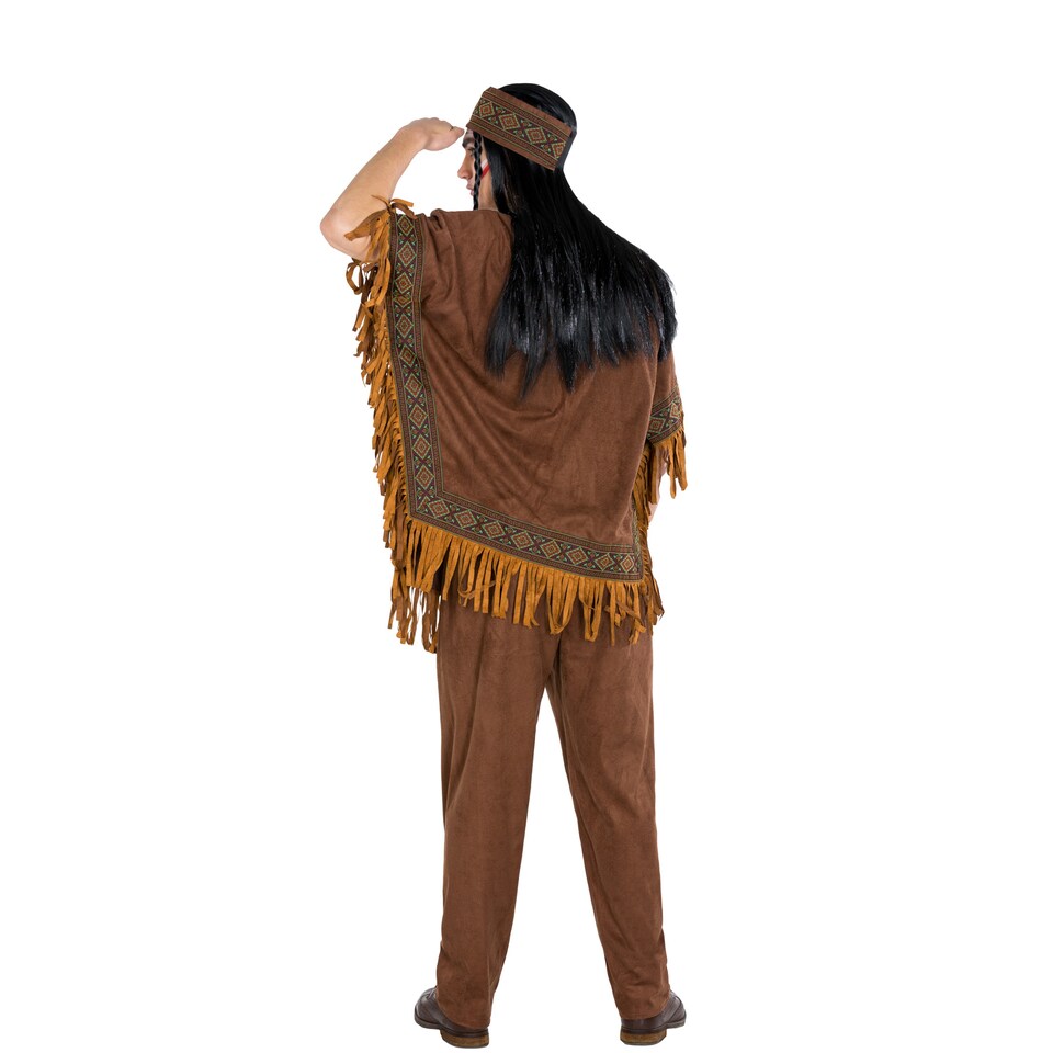 image 1 of Mens Wild Stallion Native American Costume | Brown | brown | XL | 1