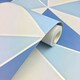 image 2 of Fine Decor Apex Geometric Wallpaper - Blue - 32.1ft x 21in Blue