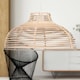image 4 of Set of 2 Katrina - Rattan Dome Pendant Lightshades | Cream | Large | 2