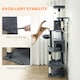 image 7 of PawHut Cat Tree, 202cm Large Cat Tower for Indoor Kittens with 6 Scratching Posts, 2 Condos, 2 Perches, 2 Hammocks, Pompoms, Multi-Level Plush Kitty Activity Centre for Rest and Play, Dark Grey