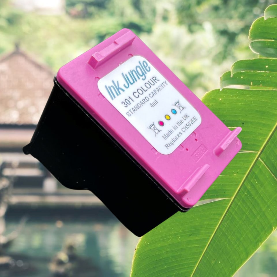 image 1 of Ink Jungle 301 Colour Refilled Ink Cartridge - Replaces HP 301 Colour