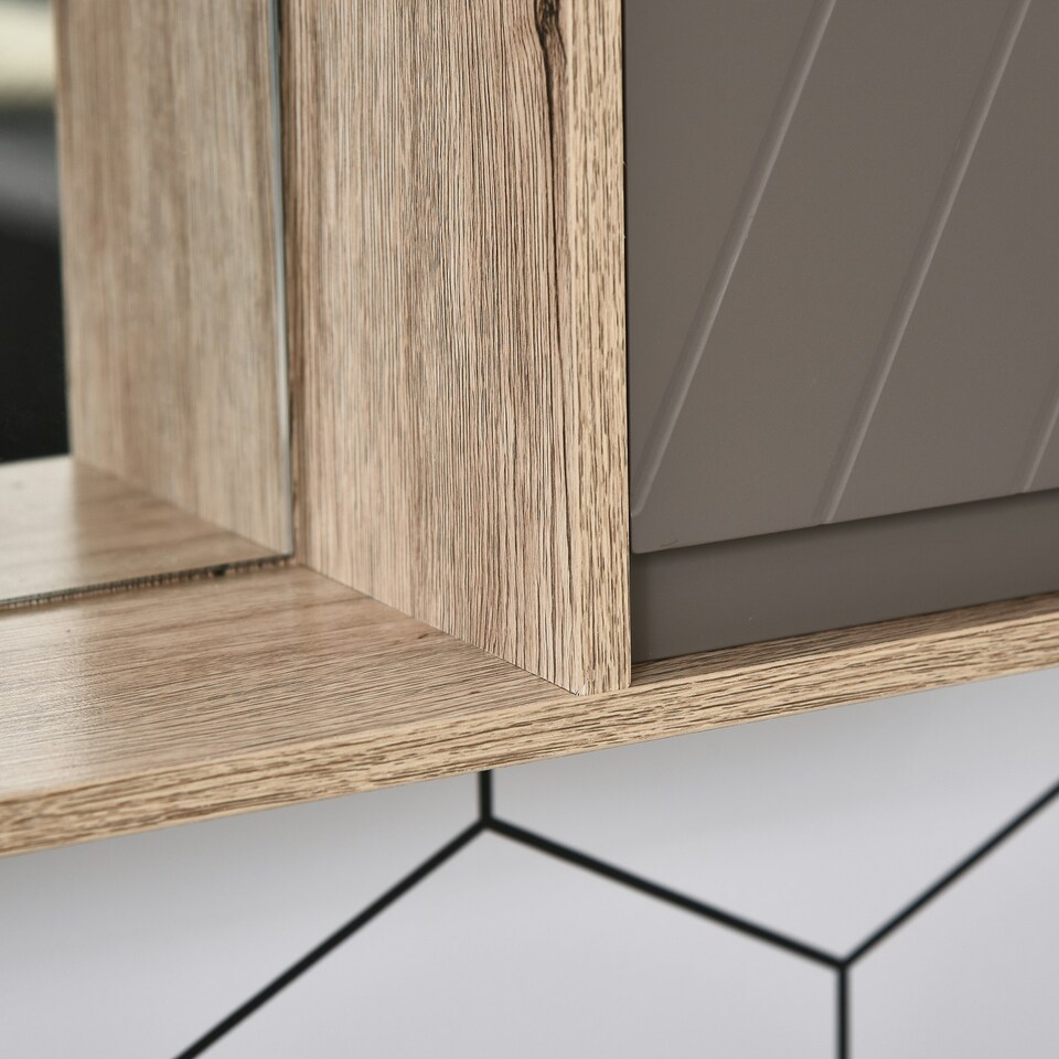 image 1 of HOMCOM 49x57cm Wall Mounting Bathroom Cabinet & Mirror Shelf Door Home Storage