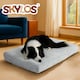 image 7 of Skylos Grey Extra Large Dog Bed Mattress Plush Cushion Pet Crate Pad Mat | Grey | 112 x 85cm | One Size