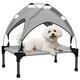image 1 of PawHut Cooling Raised Dog Bed w/ Breathable Mesh, for Mini, S Dogs - Light Grey