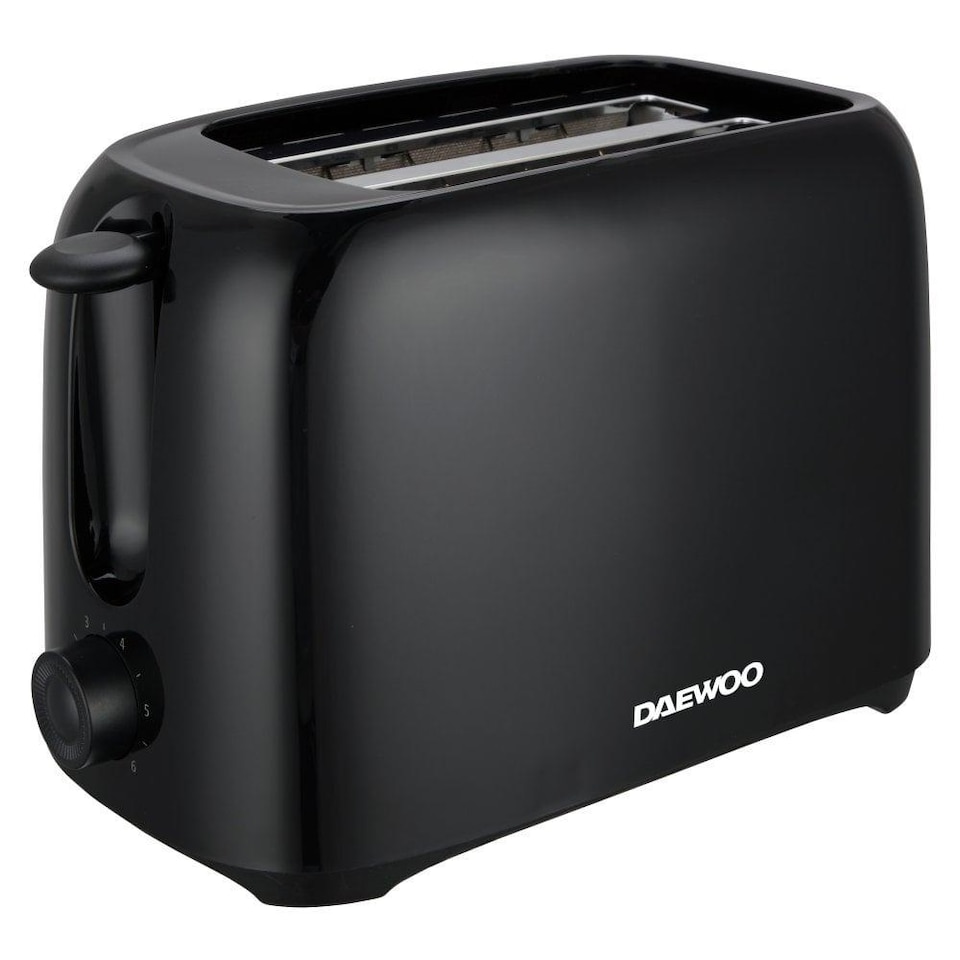 image 1 of Daewoo Black 1.7L Kettle And 2 Slice Toaster Set