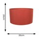 image 3 of ValueLights Reni Medium Rust Lamp Shade & Bulb Orange