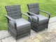 image 2 of Fimous Rattan Garden Furniture Dining Set Table And Chairs Wicker Patio Outdoor 6 chairs plus big round table