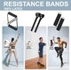 image 5 of 11Pcs Yoga Exercise Bands Resistance Tubes Set Fitness Workout Gym Equipment Stretch Band 5 Anti-Break 2 Foam Handle upto 150LB