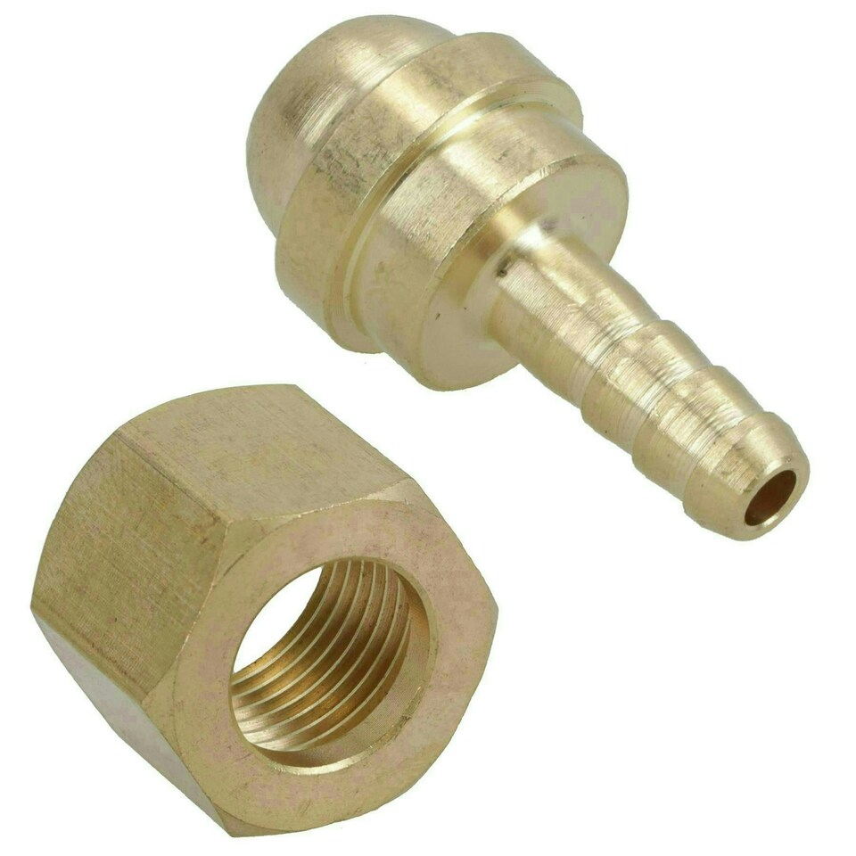 image 1 of Welding Gas Hose Connector 3/16 Hose Tail with 3/8 BSP Right Handed Thread 1pc
