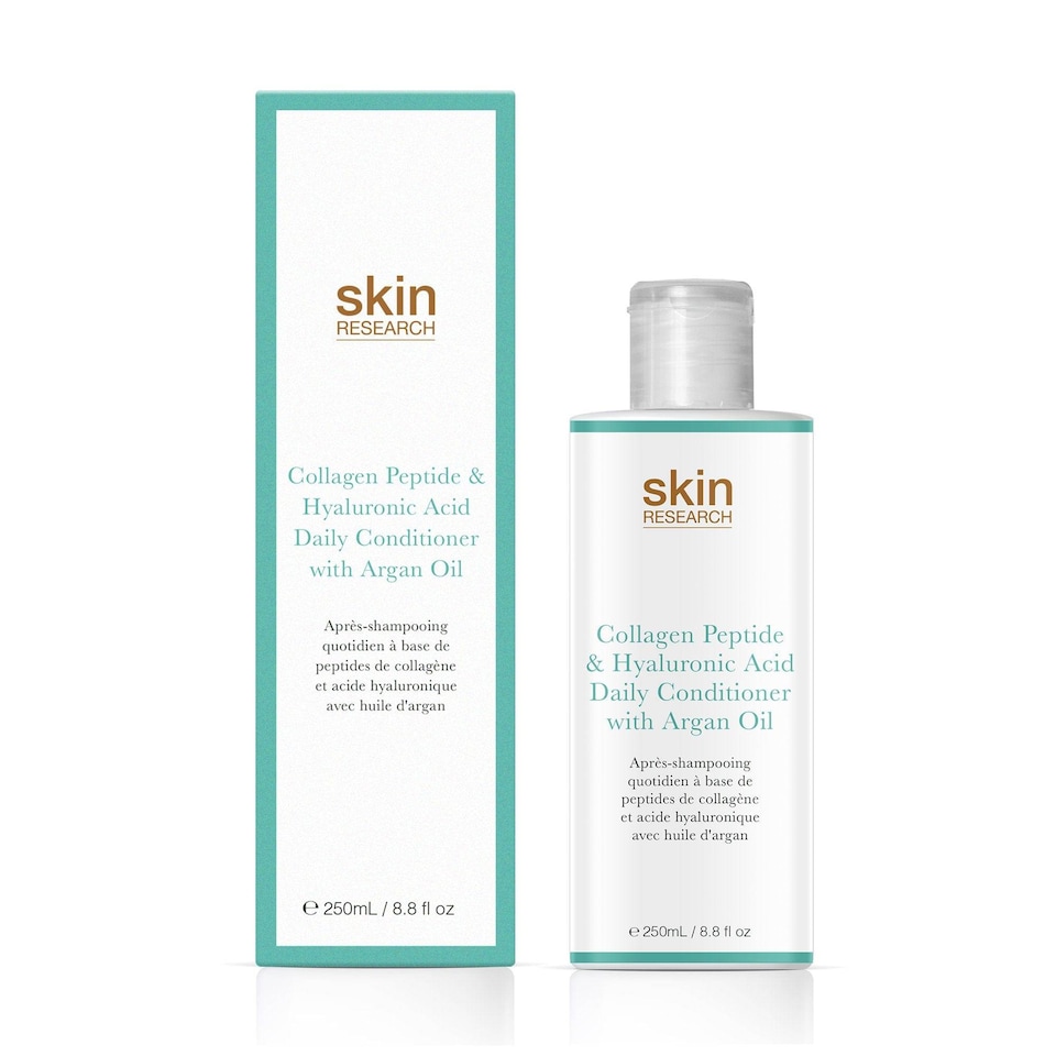 image 1 of Skin Research Collagen Peptide & Hyaluronic Acid Daily Conditioner with Argan Oil 250ml x 2 Duo Set