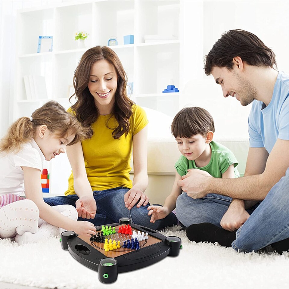 image 1 of 12-in-1 Family Board Game Set – Chess, Draughts, Ladders, Flying Chess & More | Educational Toy | Christmas Gift