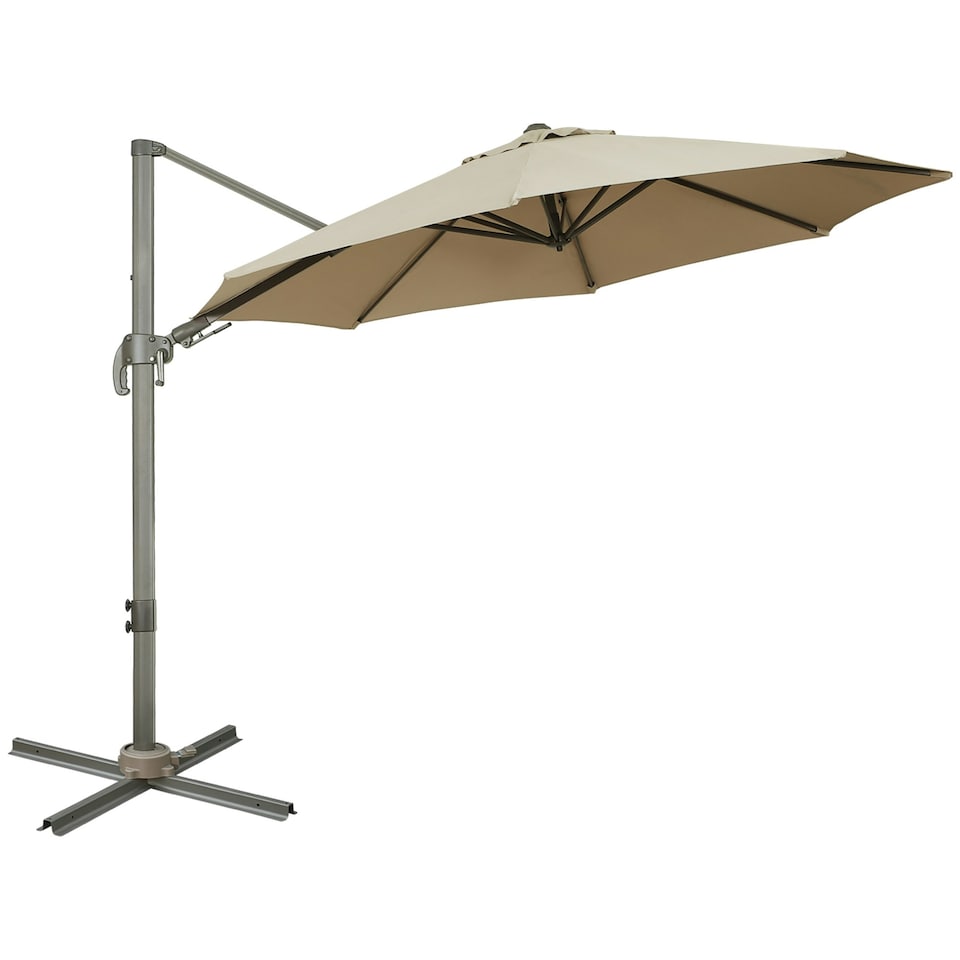 image 1 of Outsunny 3(m) Cantilever Parasol 360 Rotation Roma Umbrella Tilt Crank