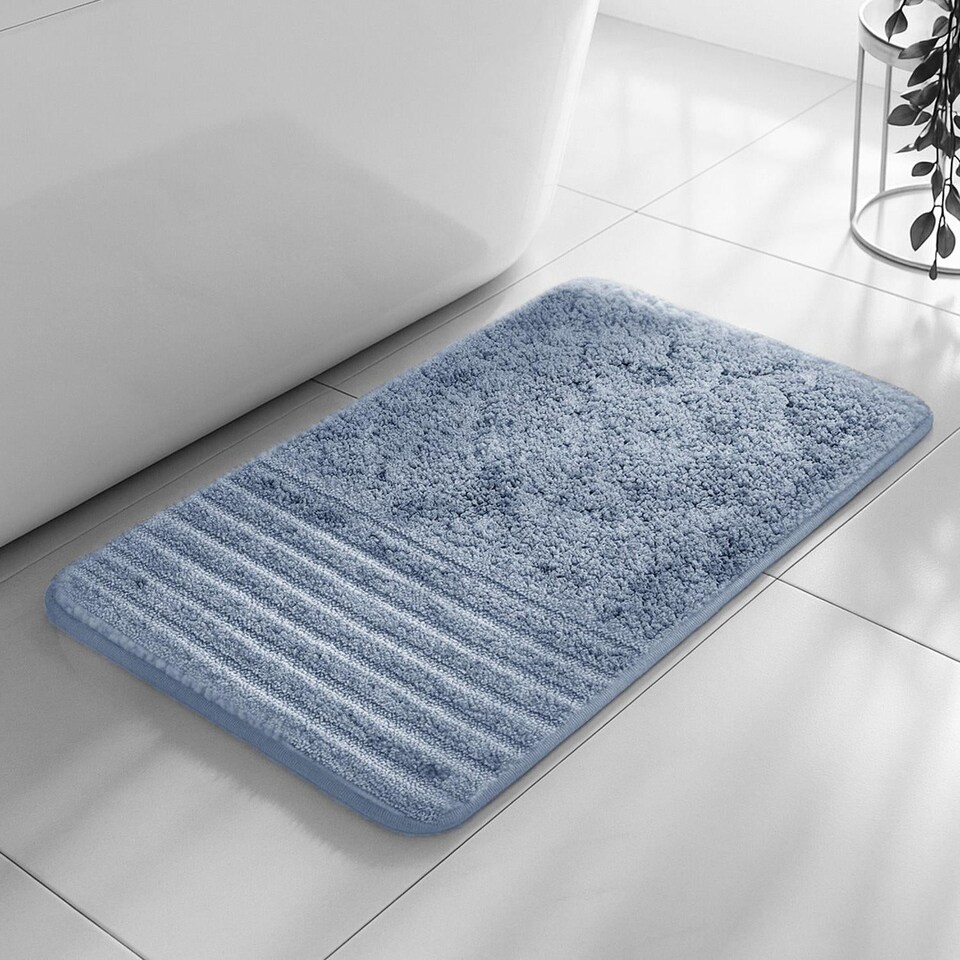 image 1 of Velosso Linear Bath/ Pedestal Mat Cashmere Feel