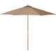 image 1 of Outsunny 3(m) Wooden Garden Parasol Sun Shade Outdoor Umbrella Khaki