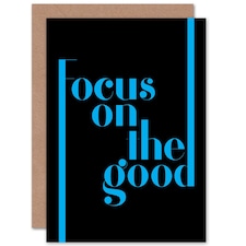 Focus On The Good Affirmation Quote Modern Good Luck Card