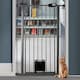 image 2 of Bettacare Pet Gate with Lockable Cat Flap, Narrow, 68.5cm - 75cm, Slate Grey, 104cm in Height