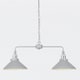 image 2 of First Choice Lighting Set of 2 Maxwell Flint Grey Chrome 2 Light Bar Ceiling Pendant Lights Grey | Grey