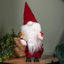 35cm Battery Operated Musical Walking Christmas Gonk Decoration in Red