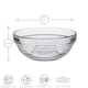 image 3 of Duralex Lys Stacking Glass Cooking / Ingredients / Food Bowl - 9cm | Clear | Clear