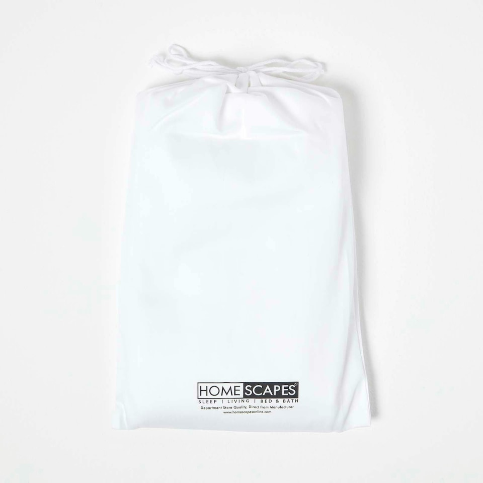 image 1 of Homescapes White Organic Cotton Cot Bed Duvet Cover Set 400 Thread Count | White | One Size