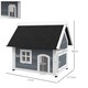 image 2 of PawHut Outdoor Feral Cat House with Openable Asphalt Roof - Grey