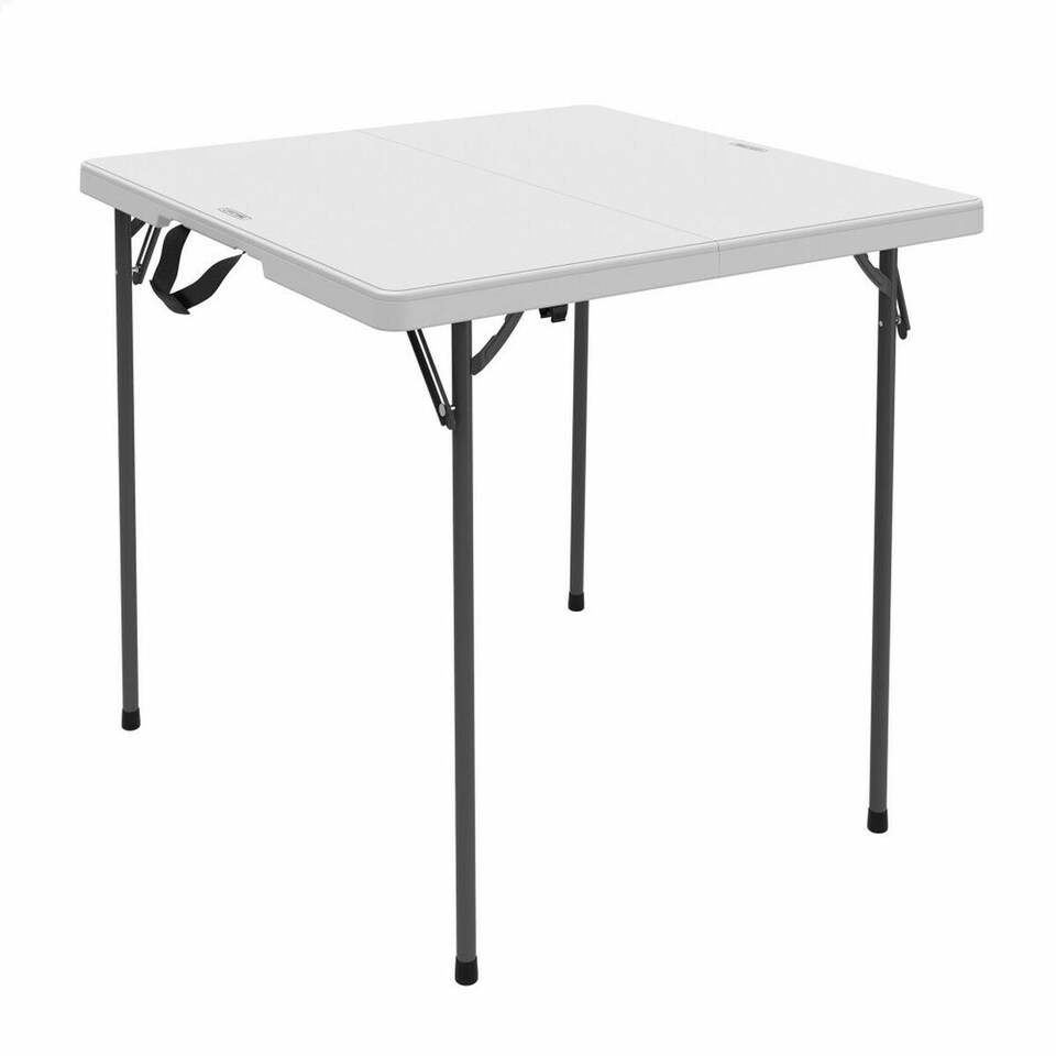 image 1 of Folding Table Lifetime White Squared Steel Plastic 94 x 94 x 74 cm