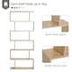image 3 of HOMCOM 6-Tier Wooden Modern S-Shaped Shelf Storage Unit Home Office Oak Colour