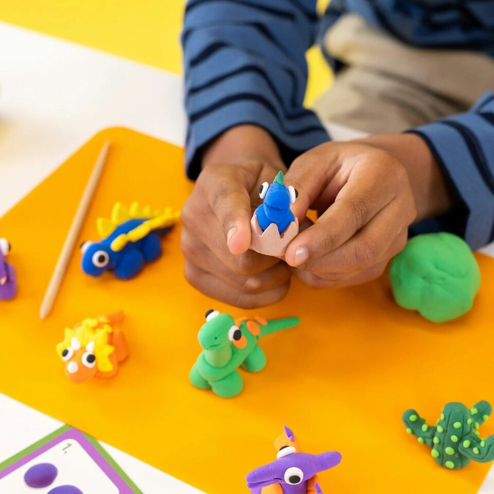 image 1 of Floss & Rock Clay & Play Modelling Kit - Dinosaur