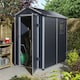 image 4 of 4 x 6 (1.34m x 1.92m) Single Door Apex Plastic Shed - Dark Grey