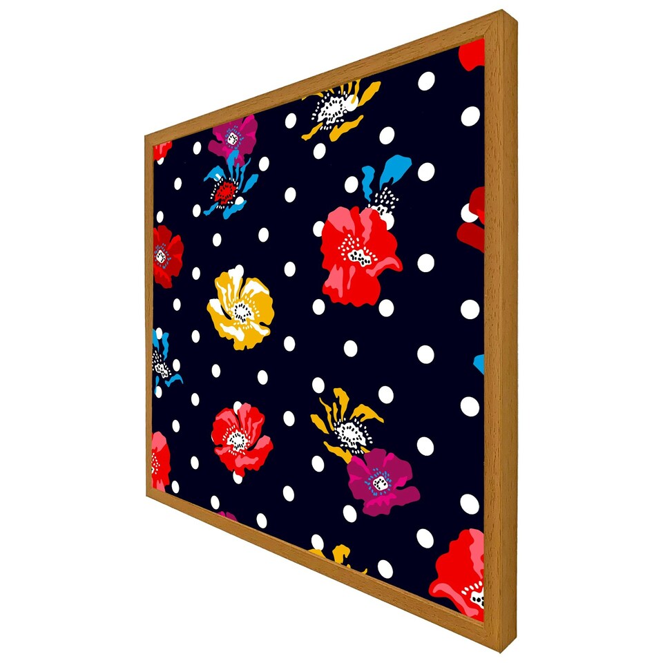 image 1 of Flowers & spots (Picture Frame) Brown | XL