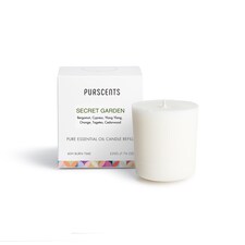 Purscents Secret Garden Candle Refill Block - Sweet Orange, Bergamot, Anise, Cypress, Ylang Ylang 220g | Orange | 1