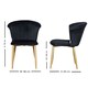 image 6 of Set of 4 Elsa Velvet Dining Chairs with Wooden Legs, Curved Back & Comfortable Seating Black