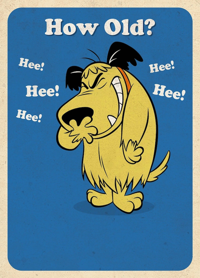 image 1 of Warner Brothers Muttley 'How Old?' Birthday Card