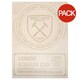 image 1 of West Ham United FC Car Decal (Pack of 2) - White - 19cm x 19cm