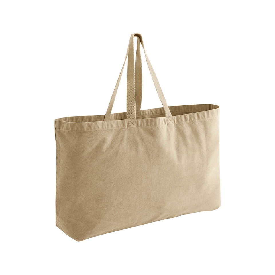 Westford Mill Washed Garment Dyed Oversized Tote Bag | Cream | Vintage Sand | 1