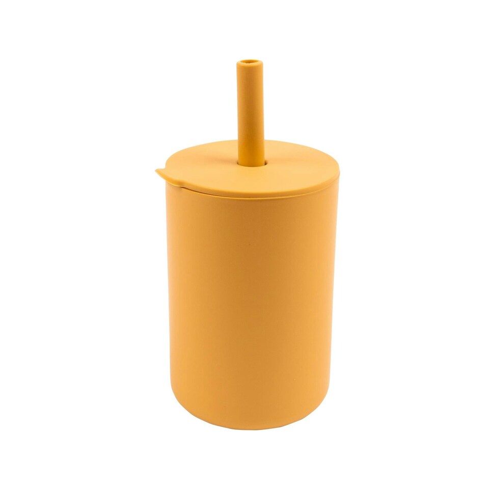 image 1 of Tiny Dining Baby Silicone Sippy Cup - 120ml - Ochre Orange