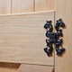 image 4 of Hammer & Tongs Ornate Cabinet Hinge - H95mm - Black | Black | Black
